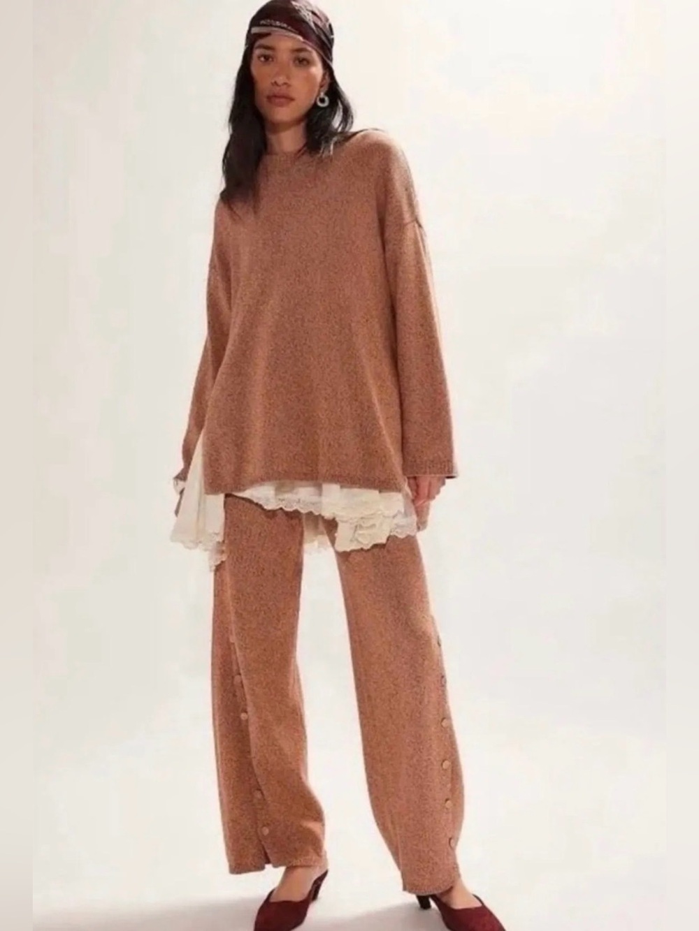Free People Beach Long Sleeve Set | Rust | Size S